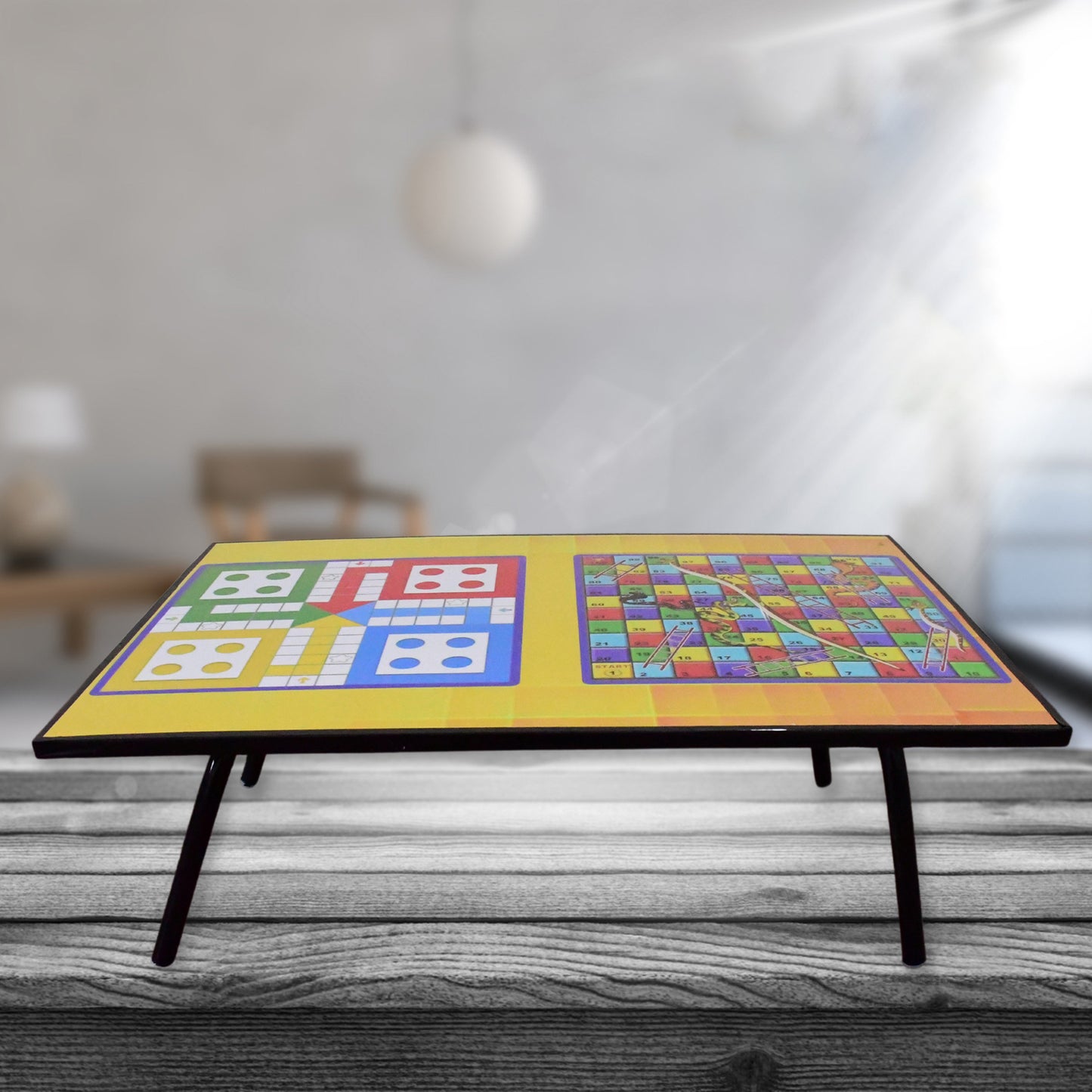 Foldable Multipurpose Mix Design Games Table Board  Bed Study Table (48  28 Cm  1 Pc) - Happy Price - Image 2