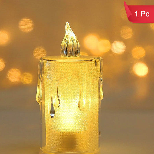 Battery Operated LED Crystal Candle Light for Home Decor