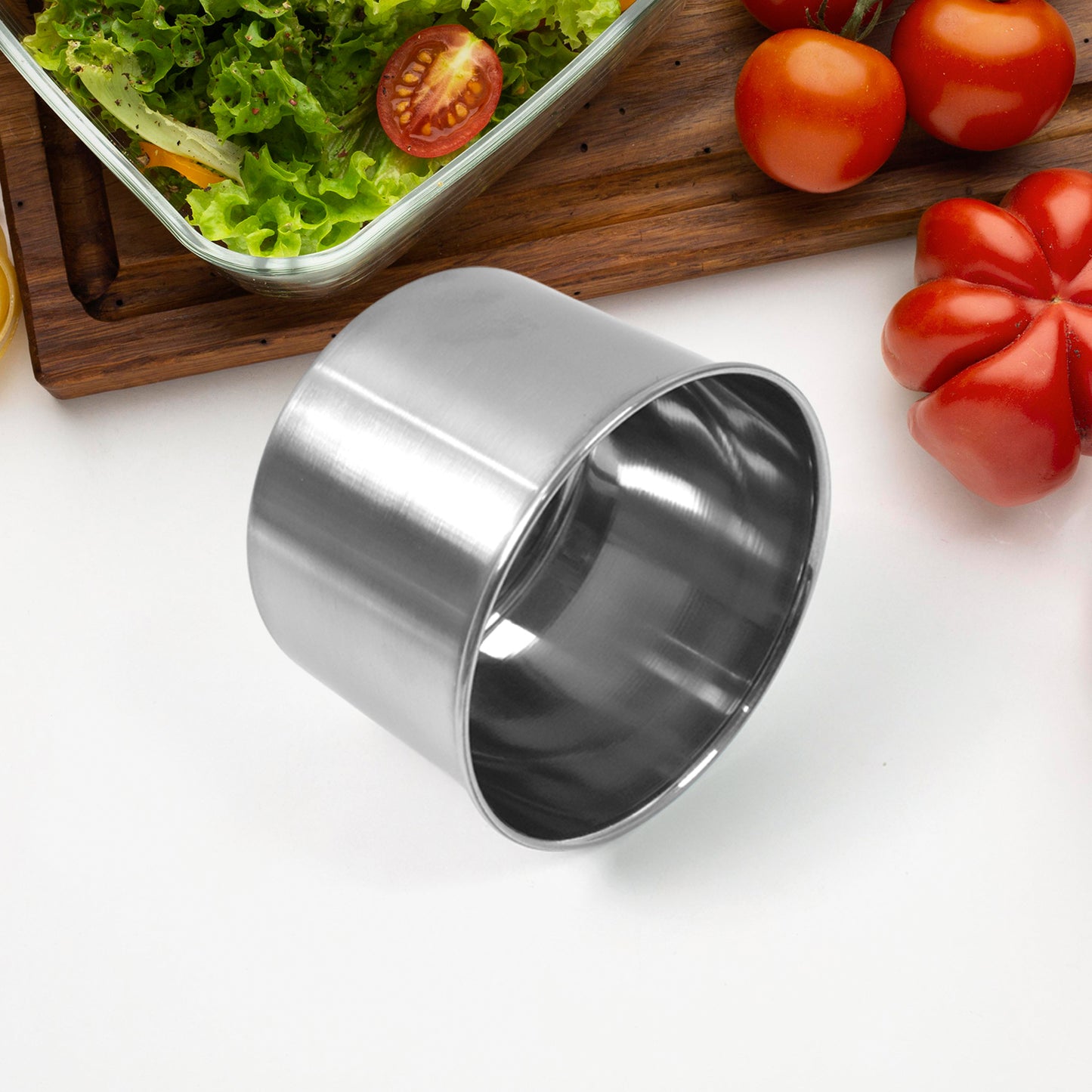 Multipurpose Stainless Steel Airtight Containers With See Through Lid (2 Pc  500 Ml) - Happy Price - Image 6
