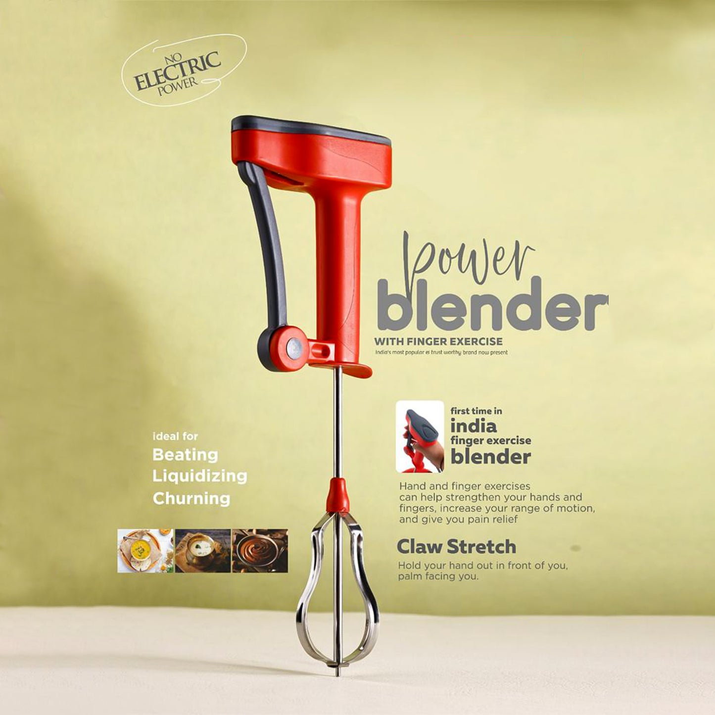 Supermom Handheld Power Blender with Stainless Steel Whisk for Beating, Liquidizing & Churning - Happy Price - Image 7