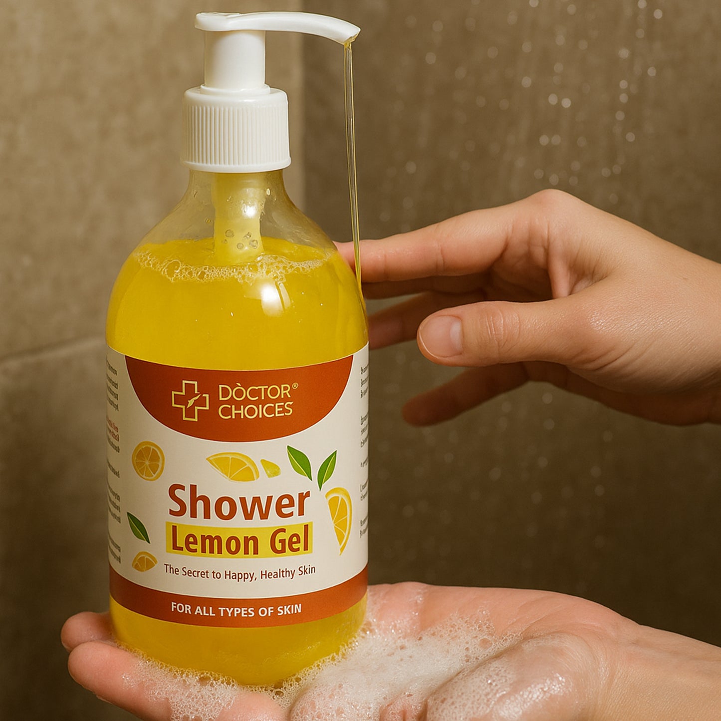 Doctor Chhoices Lemon Shower Gel 500ml - Refreshing Body Wash