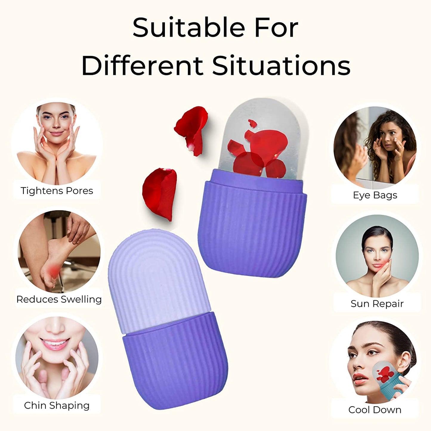 Beauty Ice Roller For Face  Eye Reusable Face Rollers Facial Roller Box - Happy Price - Image 5