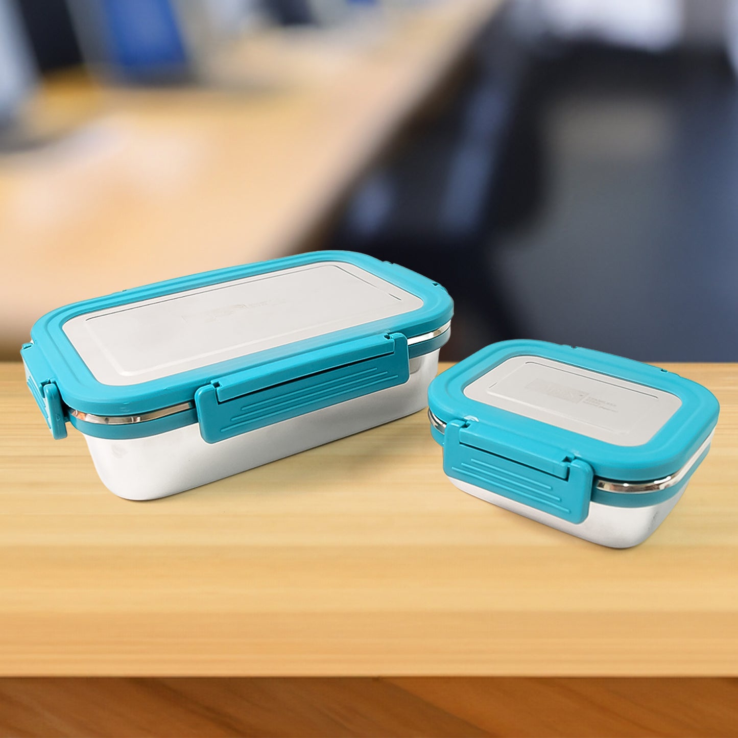 Apex Jerry Lunch Box Premium Stainless Steel Food Container (2 Pc  700+200 Ml Approx) - Happy Price - Image 2