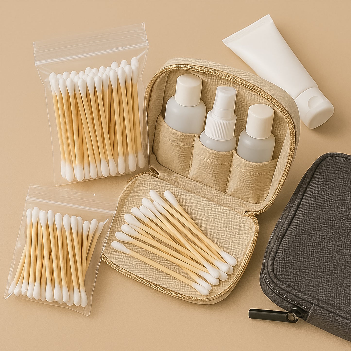 Eco-friendly Wooden Cotton Ear Buds (1 Pkt  100 Pcs Approx) - Happy Price - Image 5