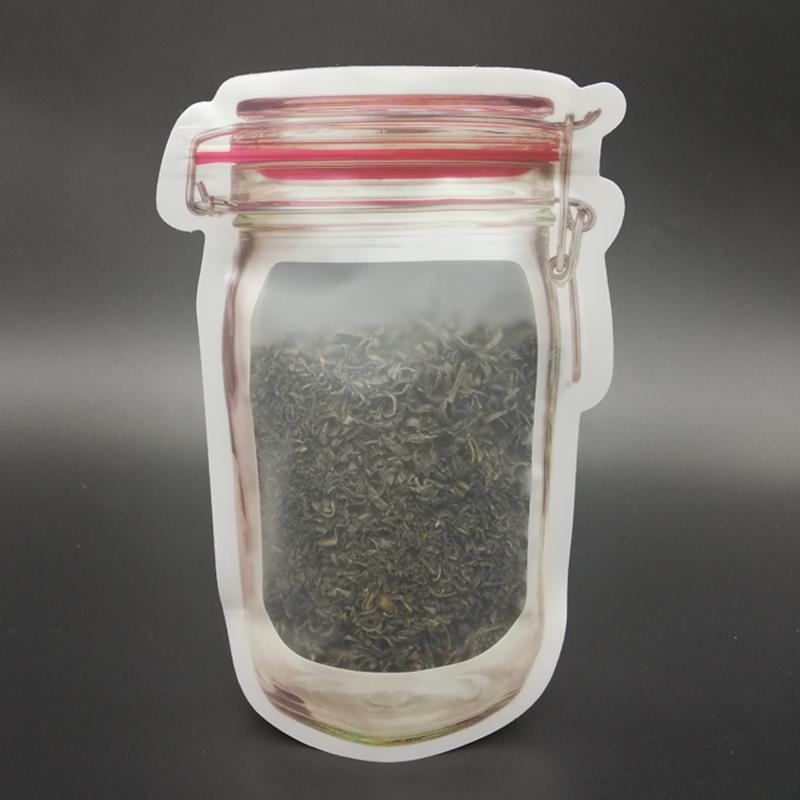 Reusable Airtight Seal Plastic Food Storage Mason Jar Zipper (500ml) - Happy Price - Image 5