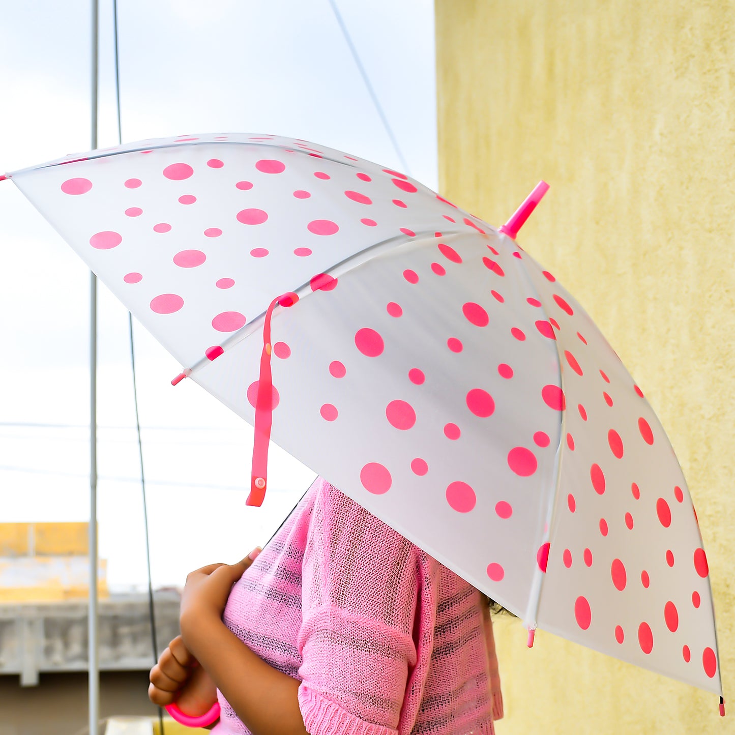 Dot Printed Umbrella For Men And Women Multicolor - Happy Price - Image 5