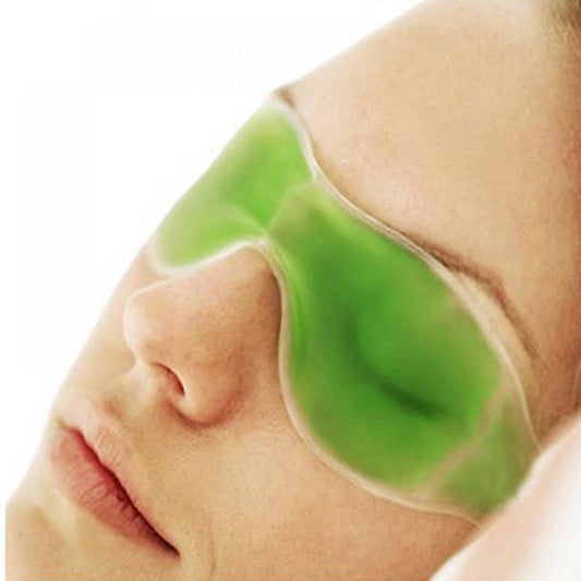 Cold Eye Mask With Stick-on Straps (Green) - Happy Price - Image 1