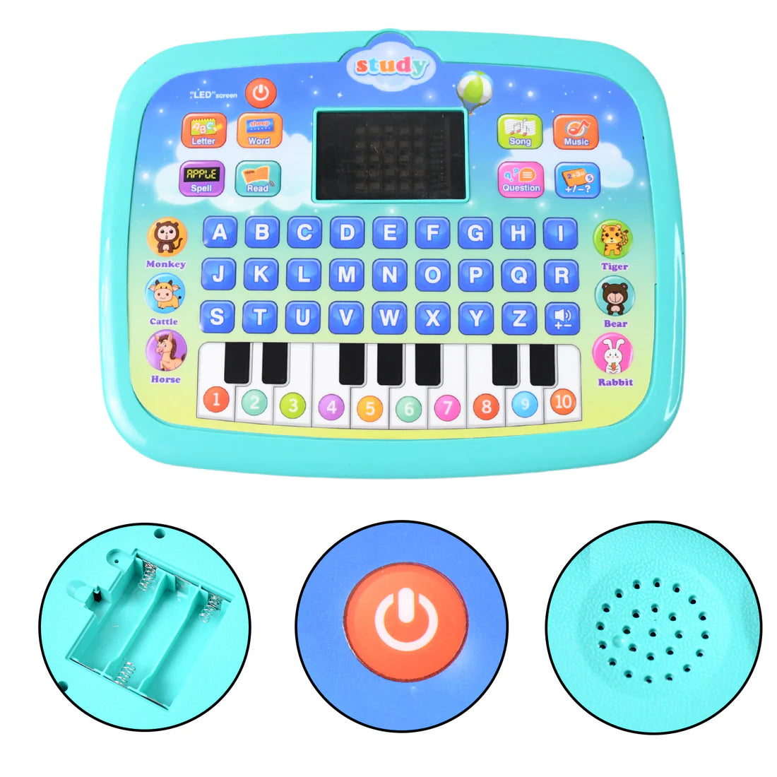 Learning Educational Computer Kids Piano Laptop With Led Screen  Music - Happy Price - Image 6