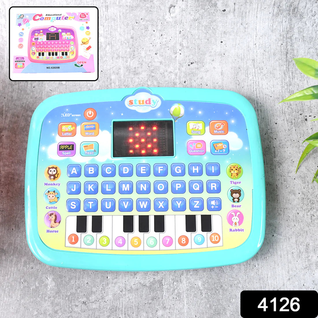 Learning Educational Computer Kids Piano Laptop With Led Screen  Music - Happy Price - Image 1