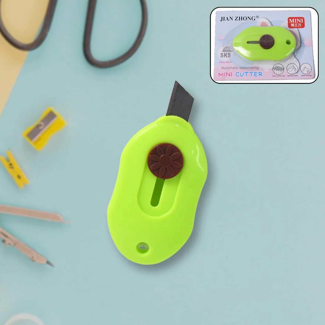 Mini Cloud Box Cutter Portable Cute Box Cutter Utility Retractable Art Knives Letter Opener Envelope Slitter Office School Supplies Stationery (1 Pc) - Happy Price - Image 1