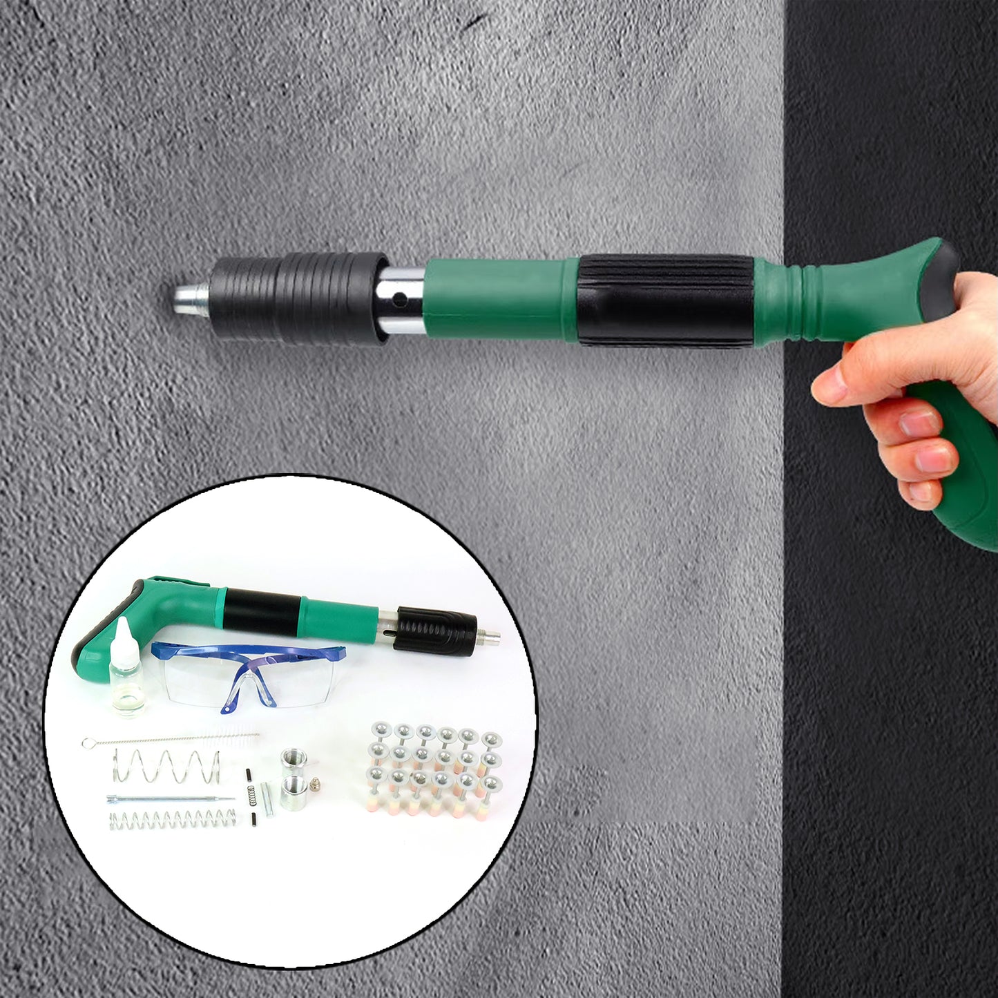 Heavy-Duty Manual Rivet Fastening Gun Tool Kit with Safety Glasses & Carry Case - Happy Price - Image 3