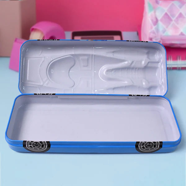 Car Shape Metal Compass Box Pencil Case For Kids Stationery Compass Box Stationery Gift For School Kids Compass Pencil Box Birthday Return Gift For Kids (1 Pc) - Happy Price - Image 2