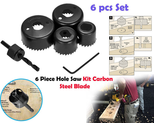 Hole Saw Set Drill Bit Set 32mm38mm44mm54mm (6 Pcs) - Happy Price - Image 1