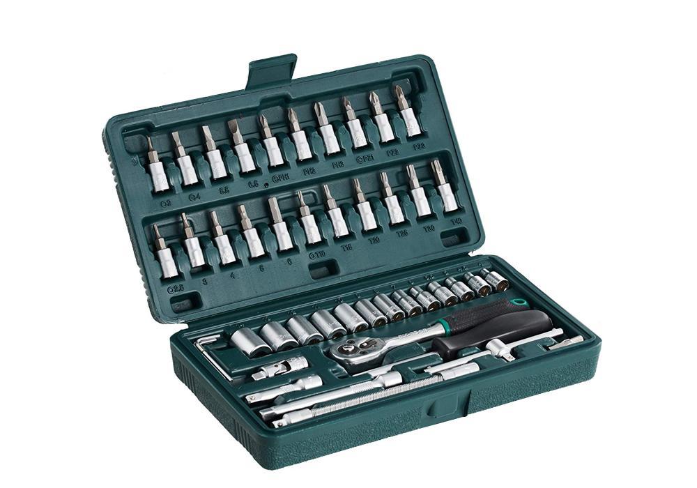 46pcsmetal 14 Socket Set (Black 46pcs) - Happy Price - Image 1