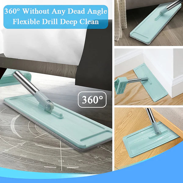 360degree Rotation Flat Mop Floor Cleaning Microfiber Squeeze Mop Floor Clean. - Happy Price - Image 4