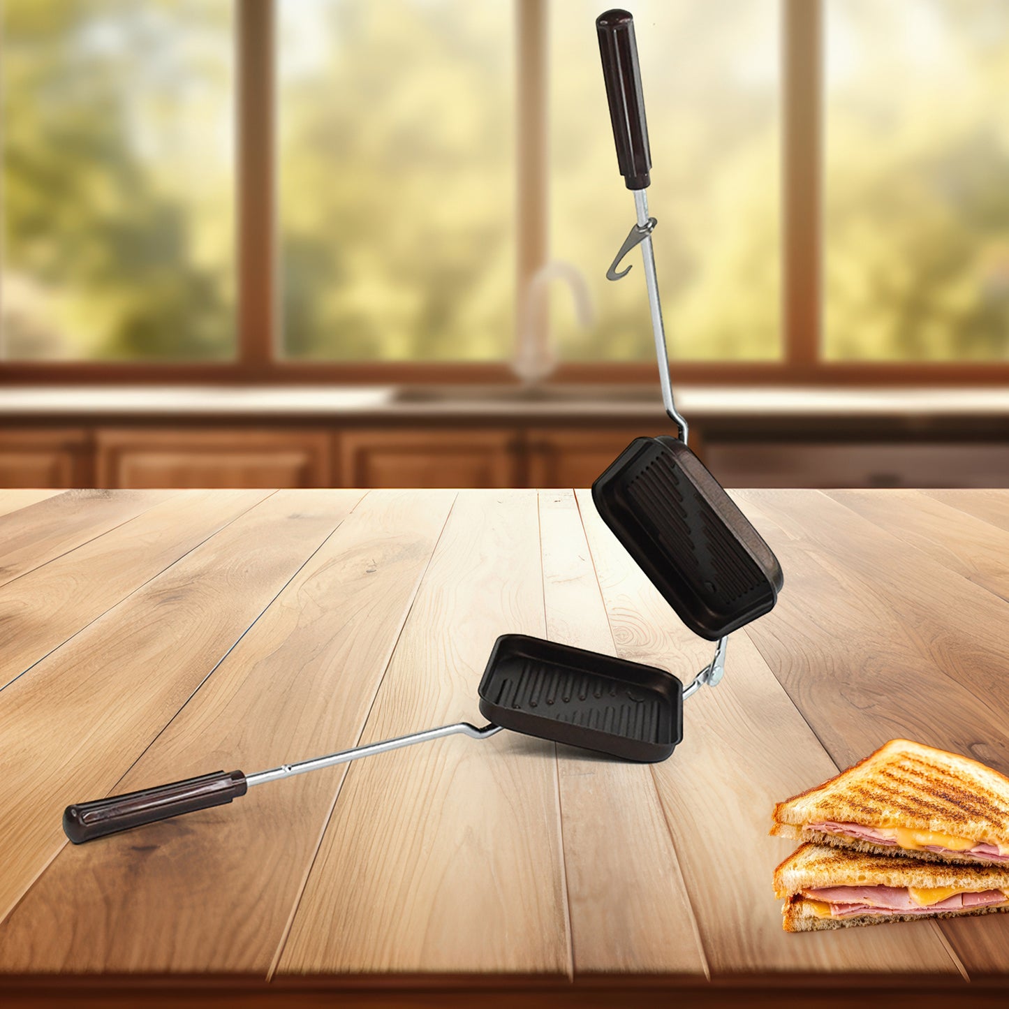 Apex Heavy Gauge Aluminium Grill Sandwich Toaster - Happy Price - Image 7