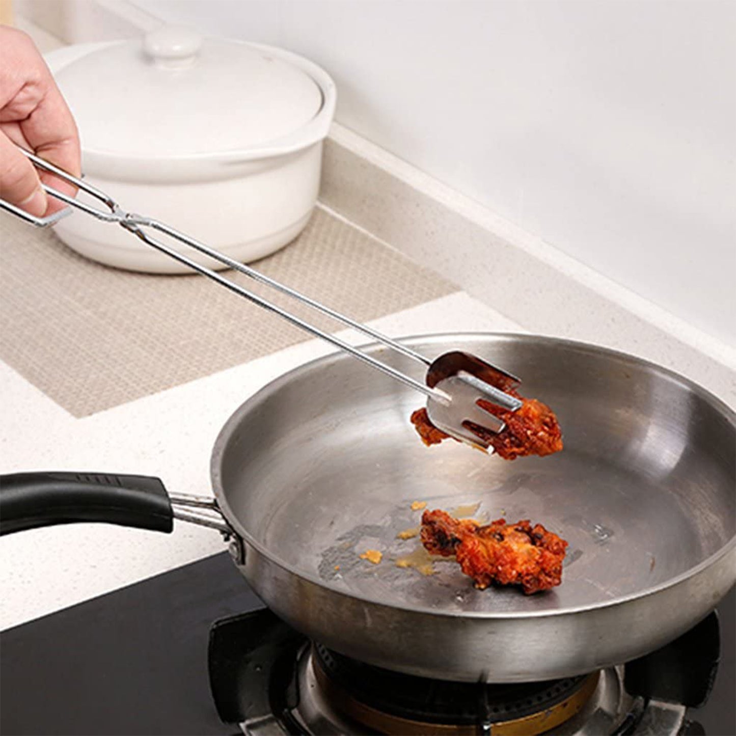 Durable Metal Tongs for Grilling, Serving, and Handling Hot Coals - Happy Price - Image 2