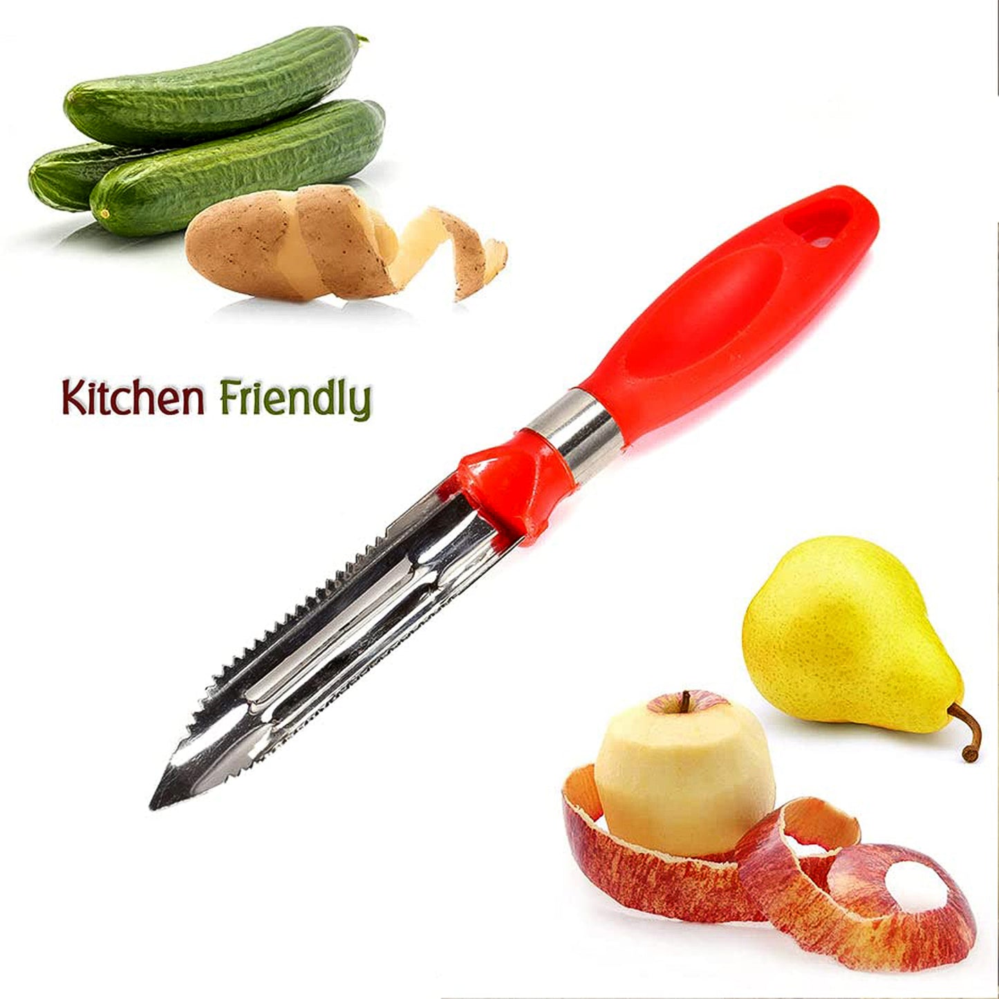 Multipurpose 2-in-1 Stainless Steel Knife  Peeler (1 Pc) - Happy Price - Image 3