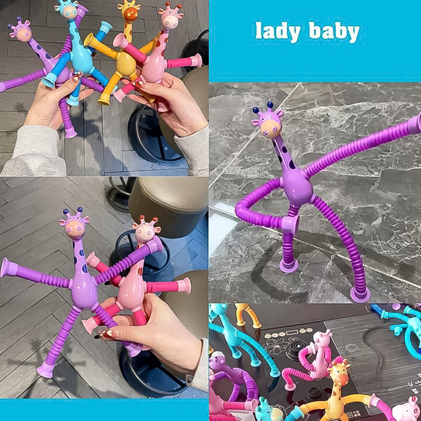 Led Giraffe Telescopic Suction Cup Toys (1 Pc) - Happy Price - Image 3