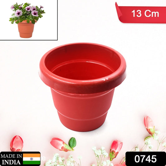 0745 Plastic Heavy Duty Plant Container Potgamla For Indoor Home Decor  Outdoor Balcony Garden 13cm (Pack Of 1 Pc) - Happy Price - Image 1