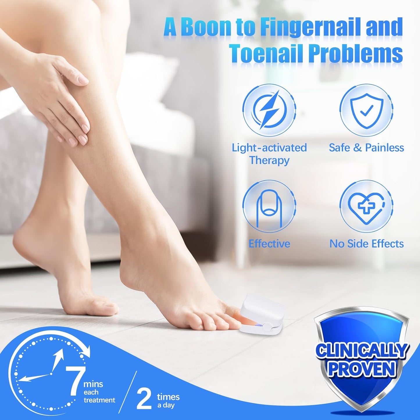 Rechargeable Nail Fungus Treatment For Toenail Toe Nail Fungal Treatment Nail Fungus Laser Device Anti-fungal Nail Treatment For Hand  Feet Infections Remover For Home Use - Happy Price - Image 6