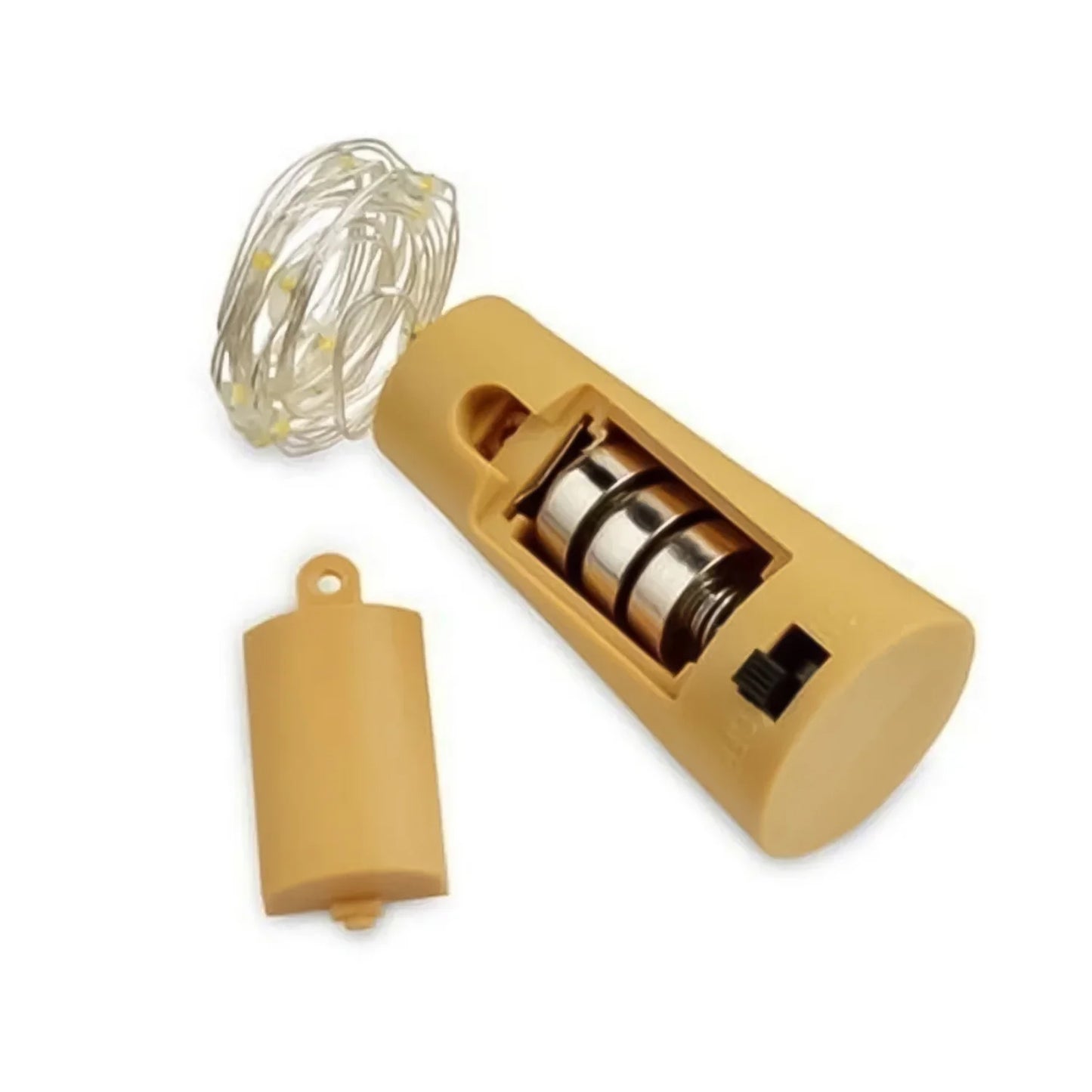 Copper Wire Cork String Lights - 2M Battery Operated White LEDs (1 Pc) - Happy Price - Image 4