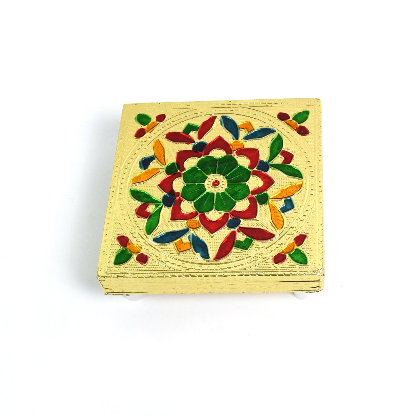 Multipurpose Traditional Decorative Design Wooden Chowkibajot (1 Pc Set) - Happy Price - Image 5