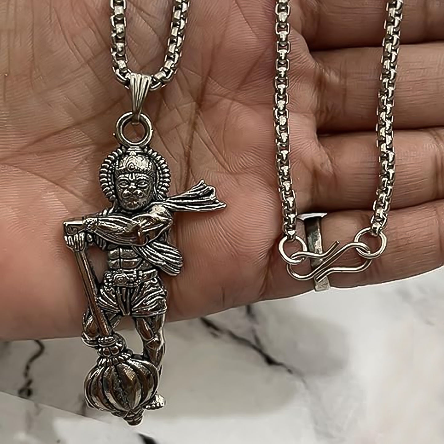 Hanuman Ji Pendant With Gada Religious Jewellery For Men And Women (1 Pc) - Happy Price - Image 2