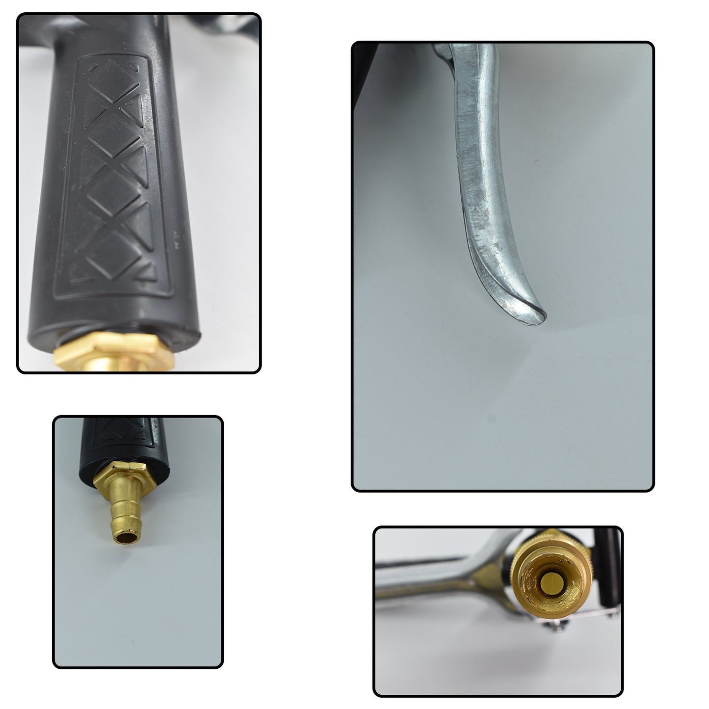 Durable Gold Plated Metal Trigger Hose Nozzle Water Lever Spray - Happy Price - Image 3