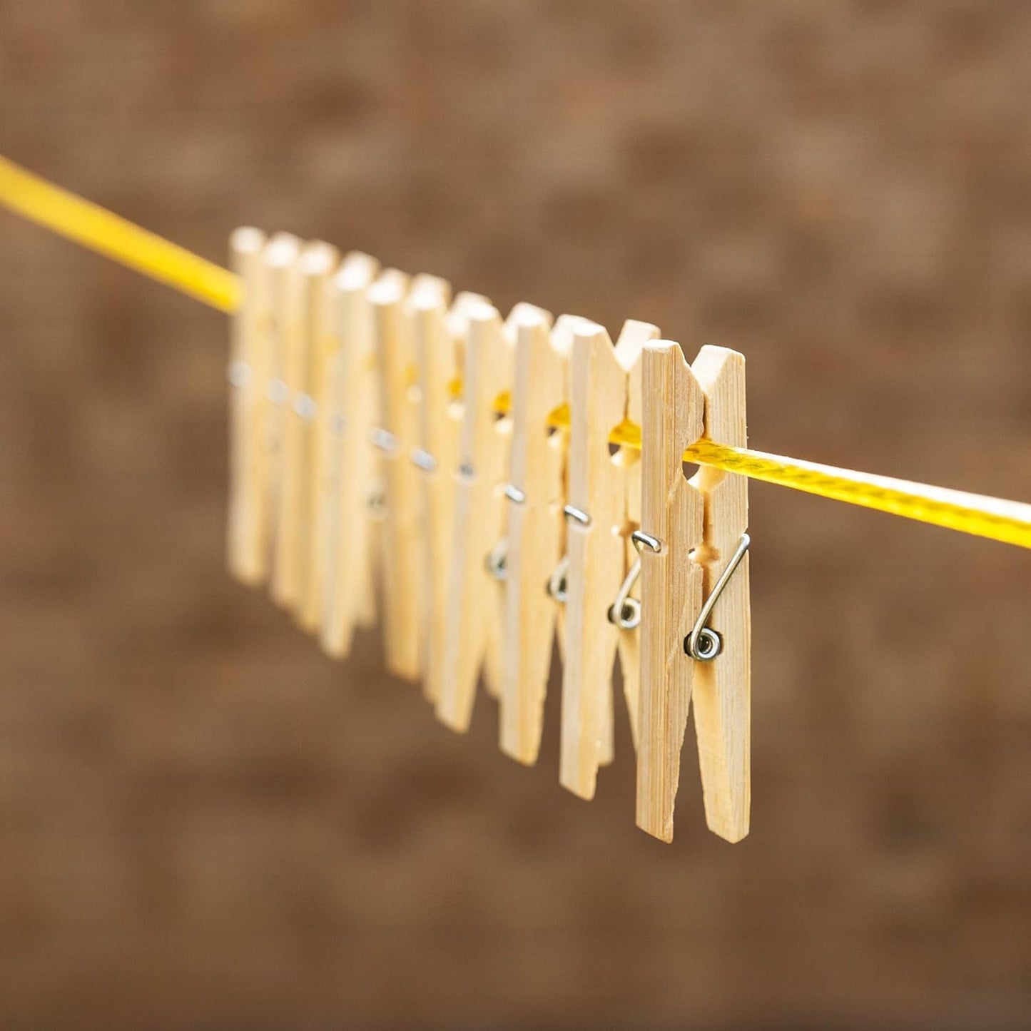Heavy Duty Bamboo Wooden Cloth Clips  Pegs (20 Pcs Set) - Happy Price - Image 3