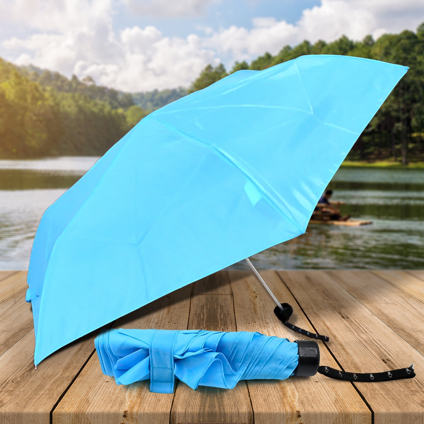 3-foldumbrella Summer Sun And Rain Protectionfoldable Cute Umbrella Uv Protection Rain Sun Umbrella  Travel Accessories  Umbrella For Children Girls And Boys (1 Pc) - Happy Price - Image 2