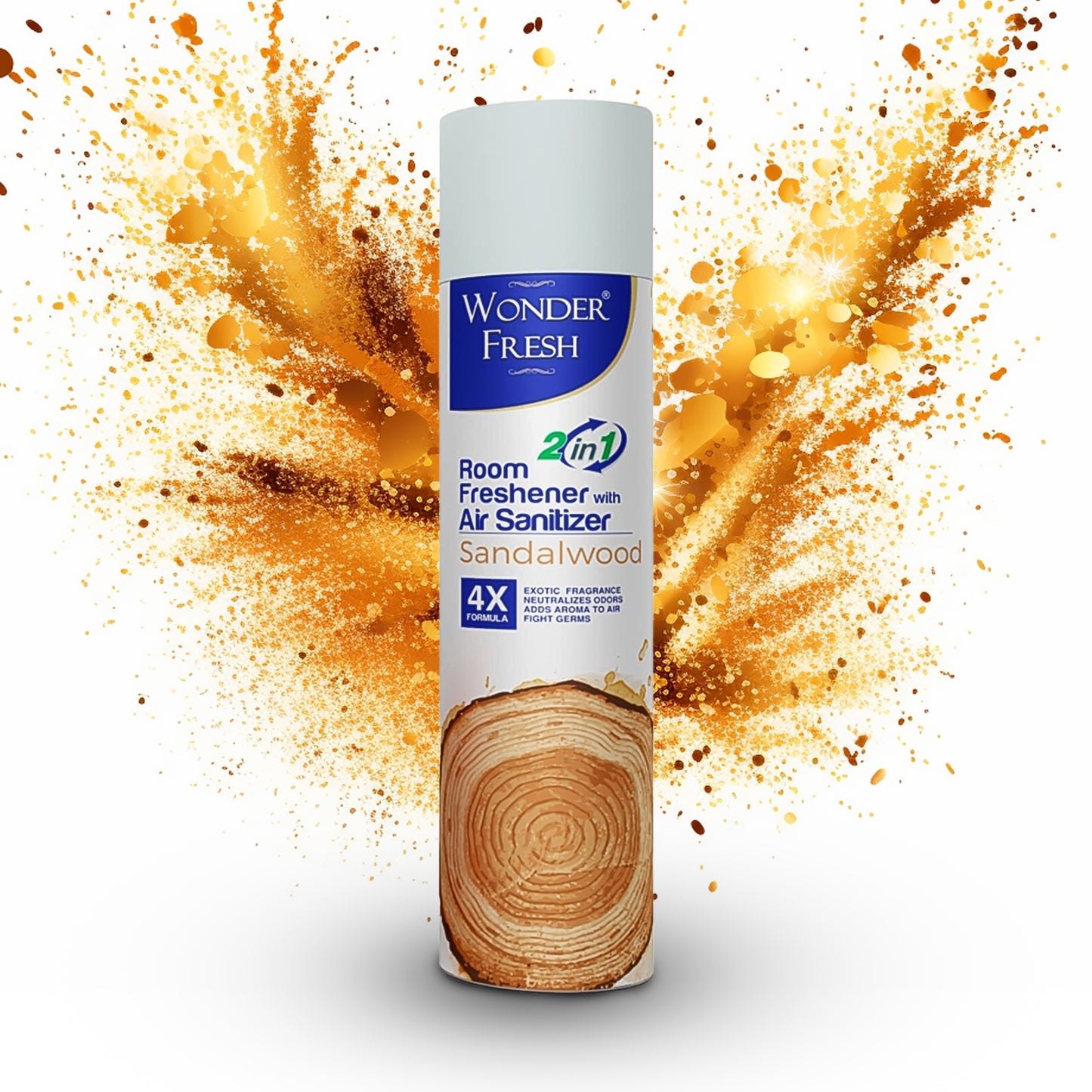 Fresh Air Freshener Spray Sandalwood Fragrance  Long Lasting Fragrance For Home  Office (Mix Fragrance   125 Gm) - Happy Price - Image 2