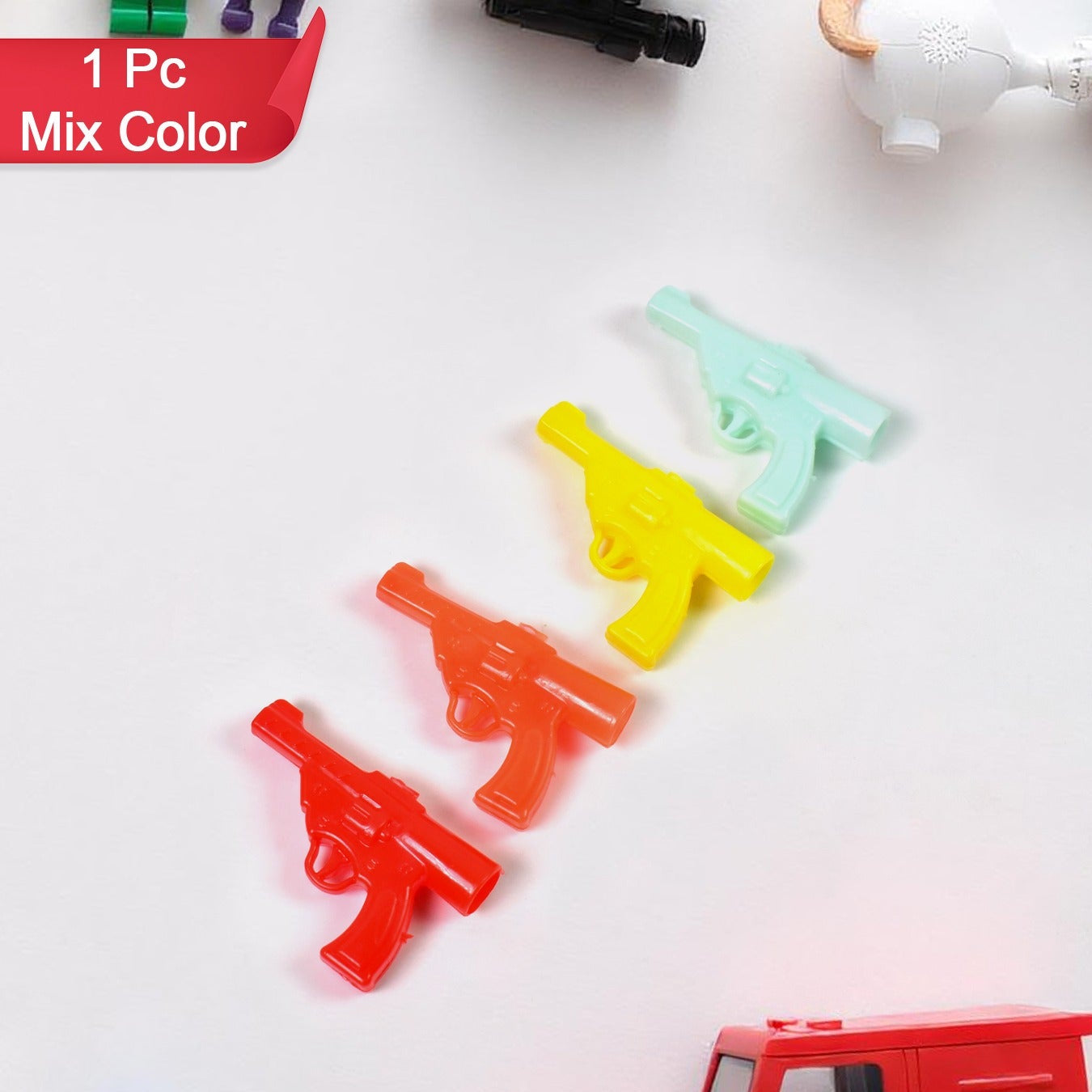 Gun Shape Pencil Top For Kids Office Small Gun Toy (1 Pc  Mix Colour  Design) - Happy Price - Image 1