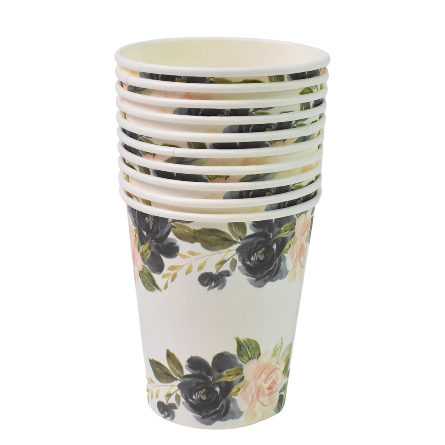 Disposable Paper Cups Disposable Tea Coffee Cups (10 Pcs Set  Mix Color  Design) - Happy Price - Image 5