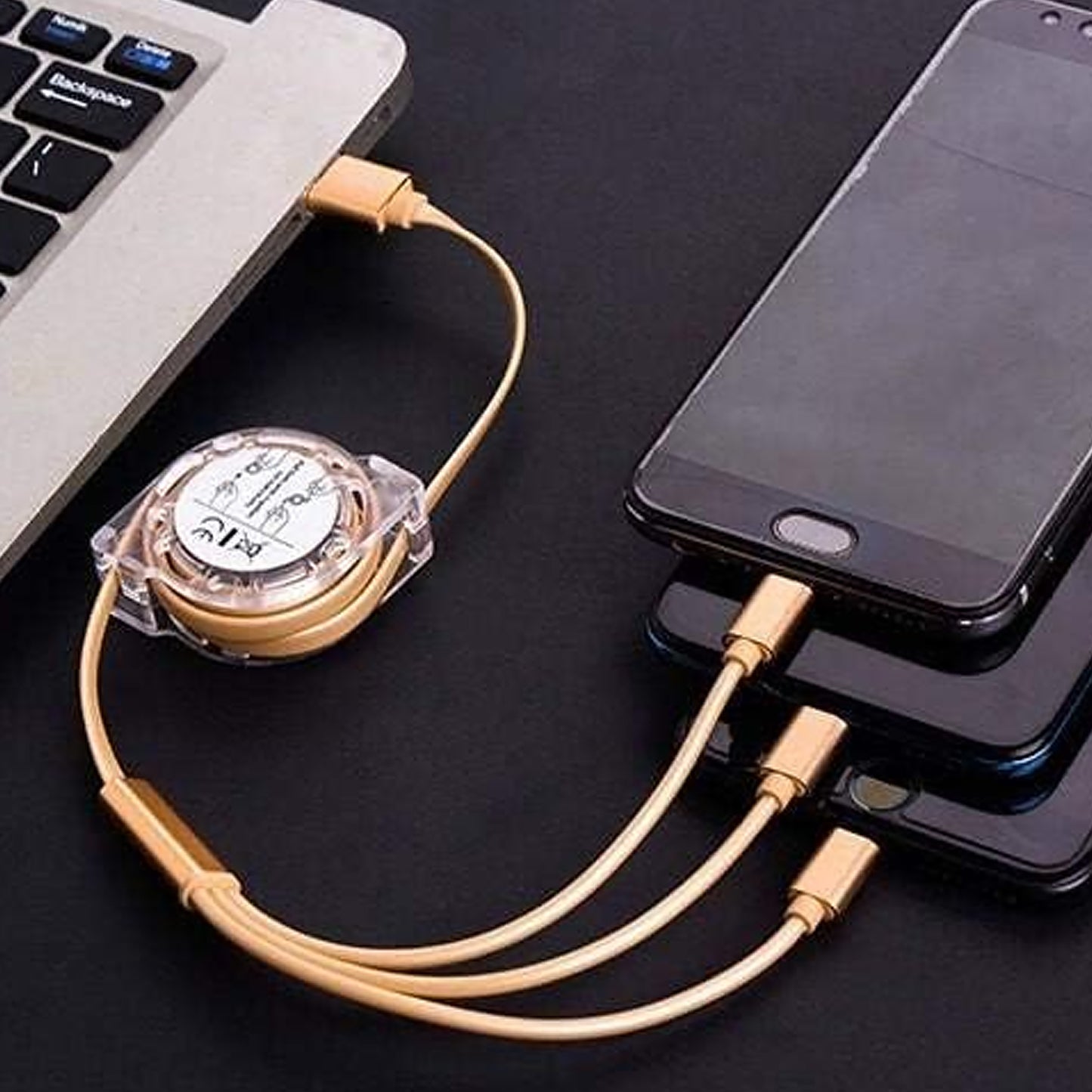 Retractable Charger Charging Cable Micro Usb Cable 3 In 1 Multi Charging Cable Compatible With Phone  Type C  Micro Android Usb And Other Mobile Devices (1 Pc) - Happy Price - Image 6