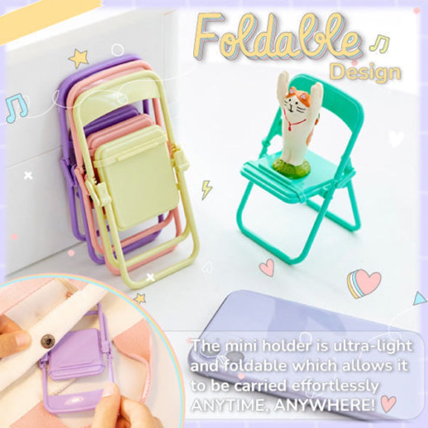 1 Pc Chair Mobile Stand Used In All Kinds Of Household And Official Purposes As A Stand And Holder For Mobiles And Smartphones Etc. - Happy Price - Image 2