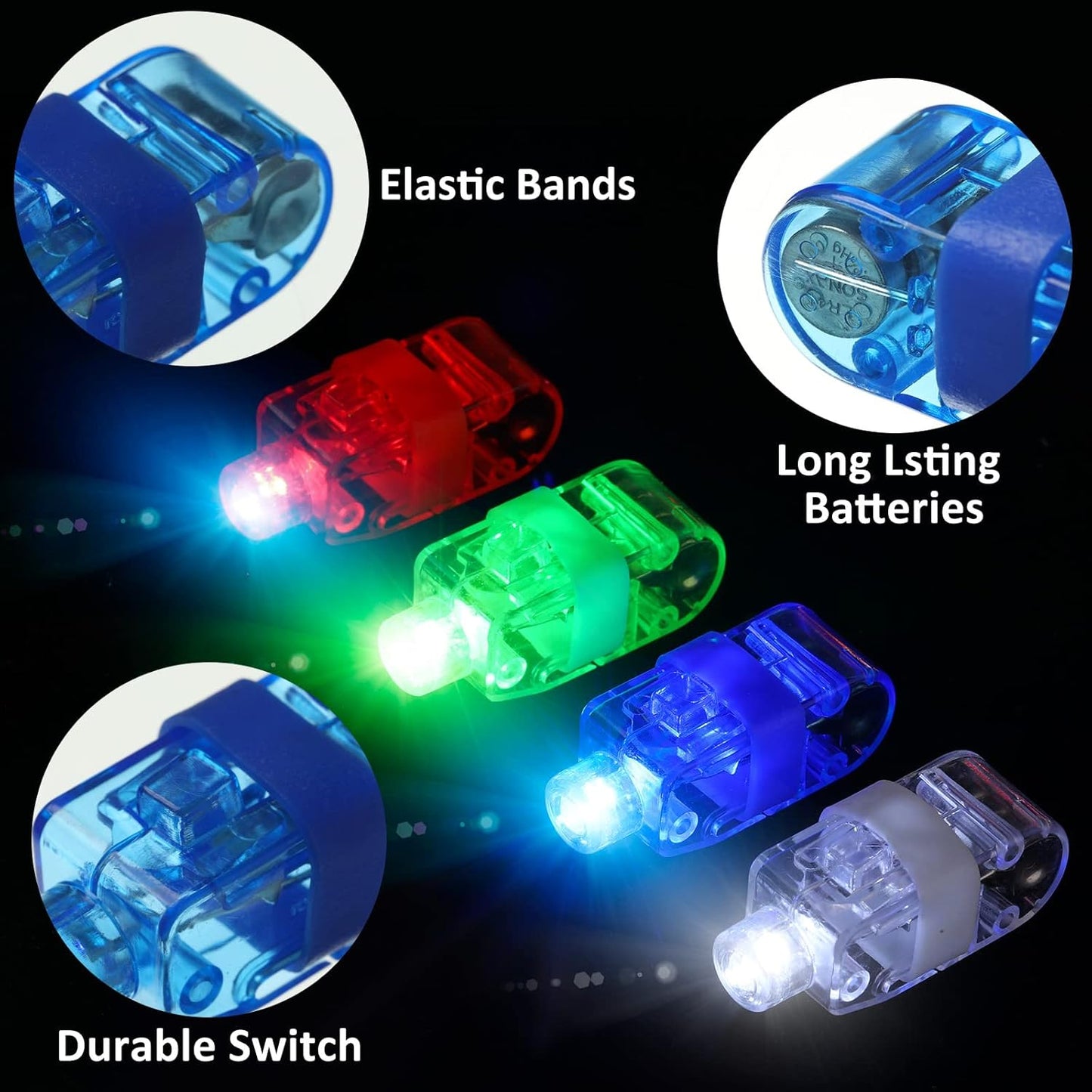 Mini LED Glow Rings with Elastic Band - Pack of 1 - Happy Price - Image 5