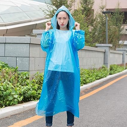Portable Adult Rain Coat Raincoat Waterproof Button Cardigan Portable Raincoat  Adult Outdoor Traveling Plastic Material Raincoatrain Wearrain Suit For Outdoor Accessory (1pc) - Happy Price - Image 2