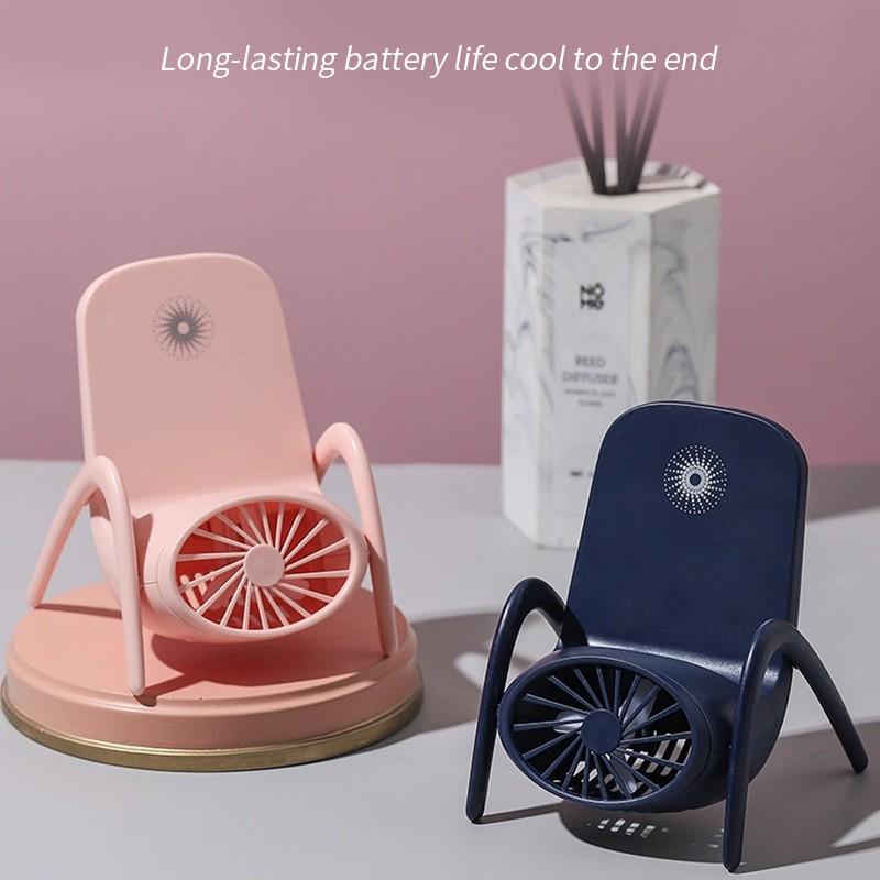 Portable Mobile Phone Holder Fan  Personal Fan Multi- Function Fan Handheld Charging Fan (Battery Not Include) - Happy Price - Image 2