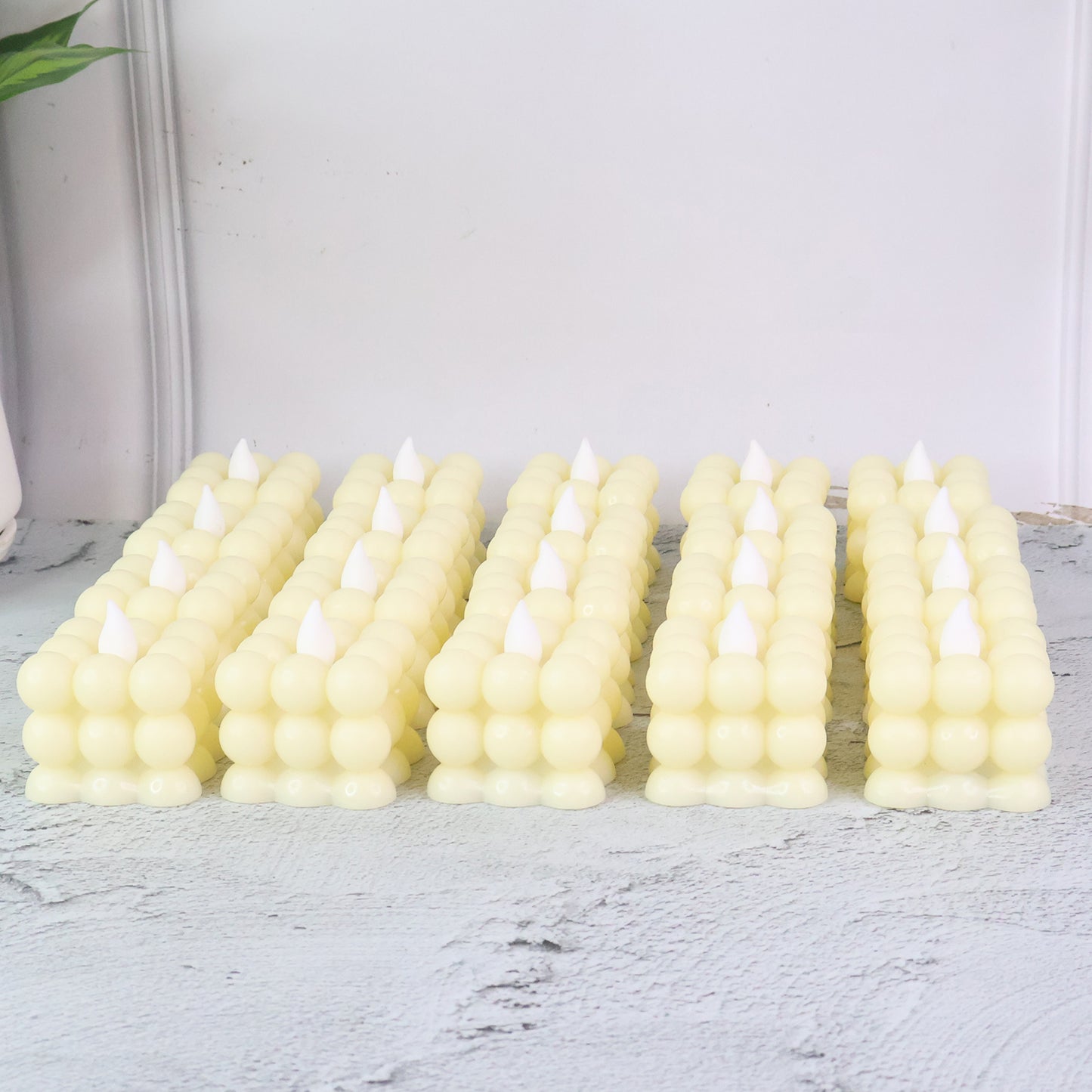 24 Pc LED Flameless Cube Candles - Safe Decorative Lights for Home & Events - Happy Price - Image 3