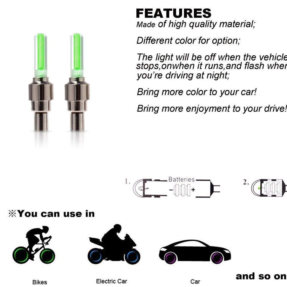 Led Flash Light Lamp Tyre Wheel Valve Sealing Caps - Happy Price - Image 4