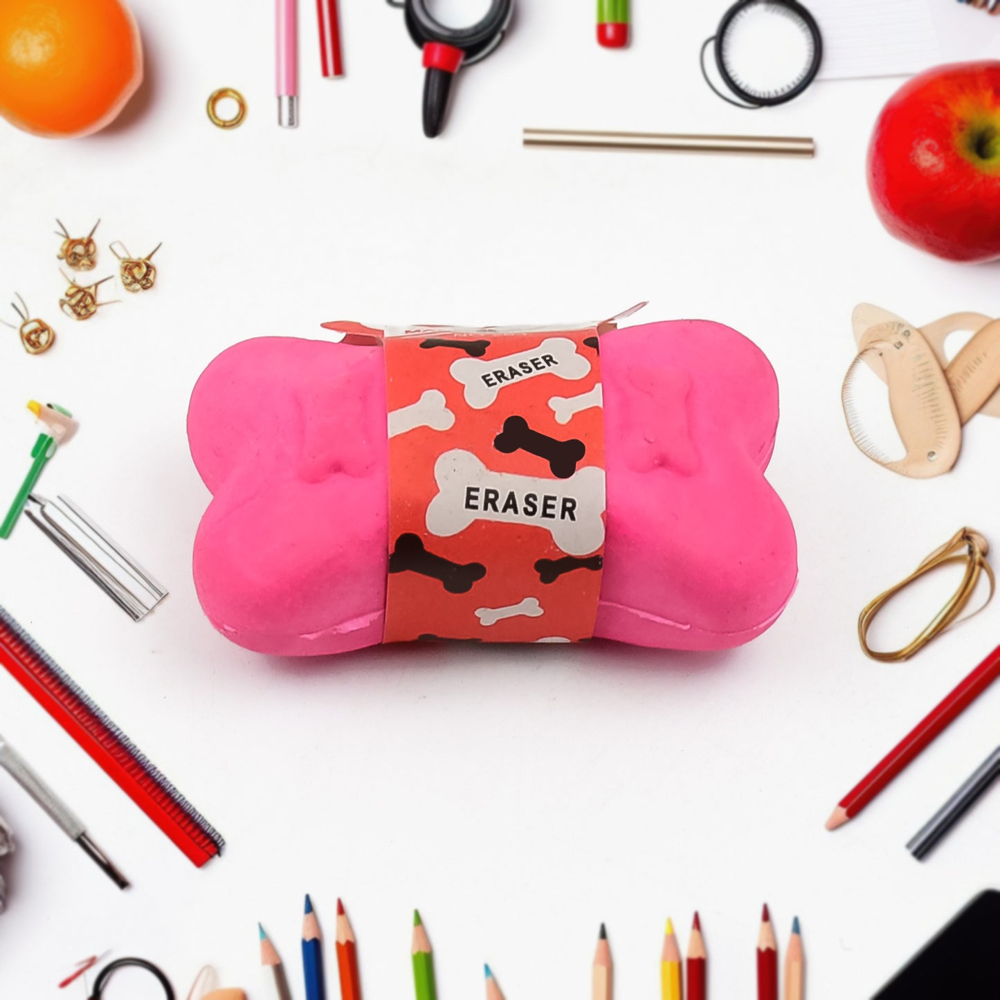 Bone Erasers Cartoon Erasers Pencil Eraser (1 Pc  Mix Colour) - Happy Price - Image 3