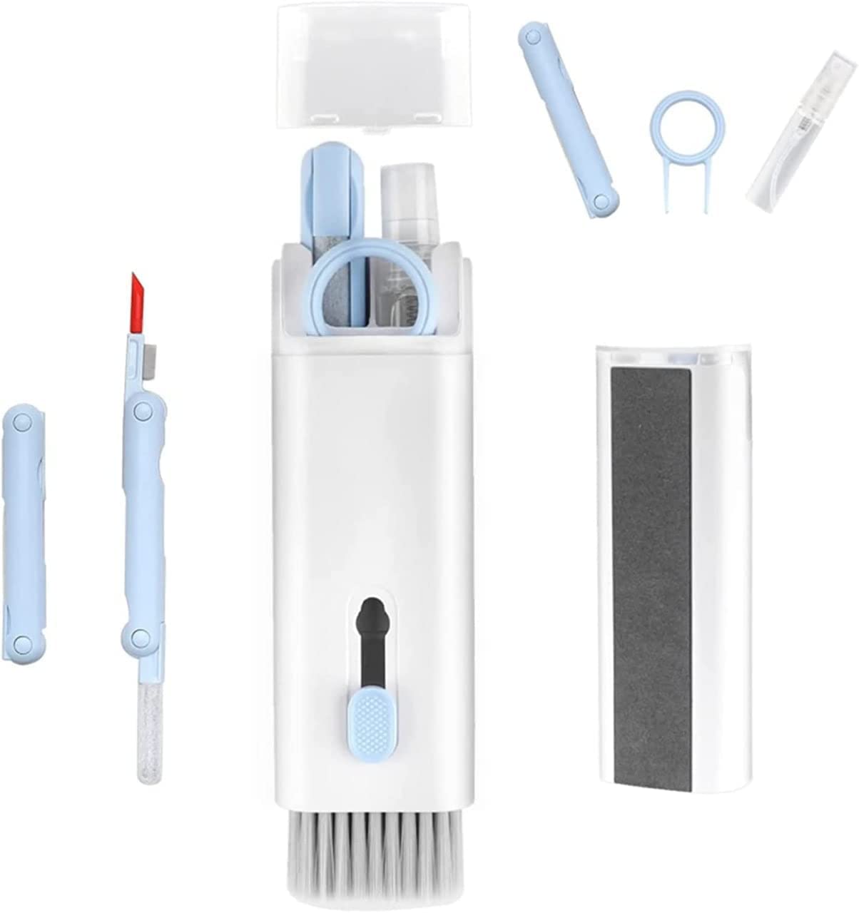 7 In 1 Electronic Cleaner Kit Cleaning Kit For Monitor Keyboard Airpods Screen Dust Brush Including Soft Sweep Swipe Airpod Cleaner Pen Key Puller And Spray Bottle - Happy Price - Image 7