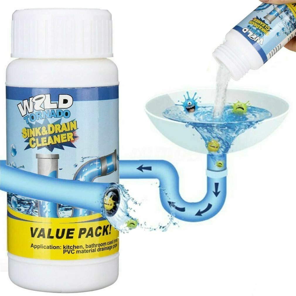 Powerful Sink And Drain Cleaner Portable Powder Cleaning Tool Super Clog Remover Chemical Powder Agent For Kitchen Toilet Pipe Dredging (110 Gm) - Happy Price - Image 2