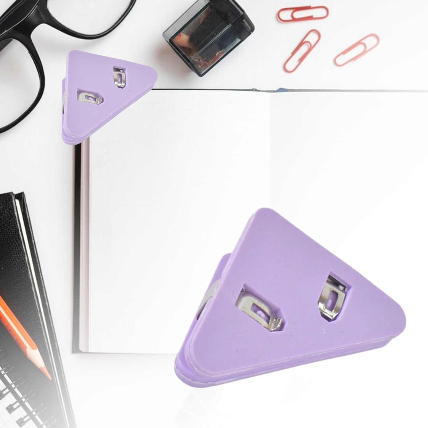Triangle Paper Clips  Small Corner Clips For Paper Document Clip (1 Pc) - Happy Price - Image 3