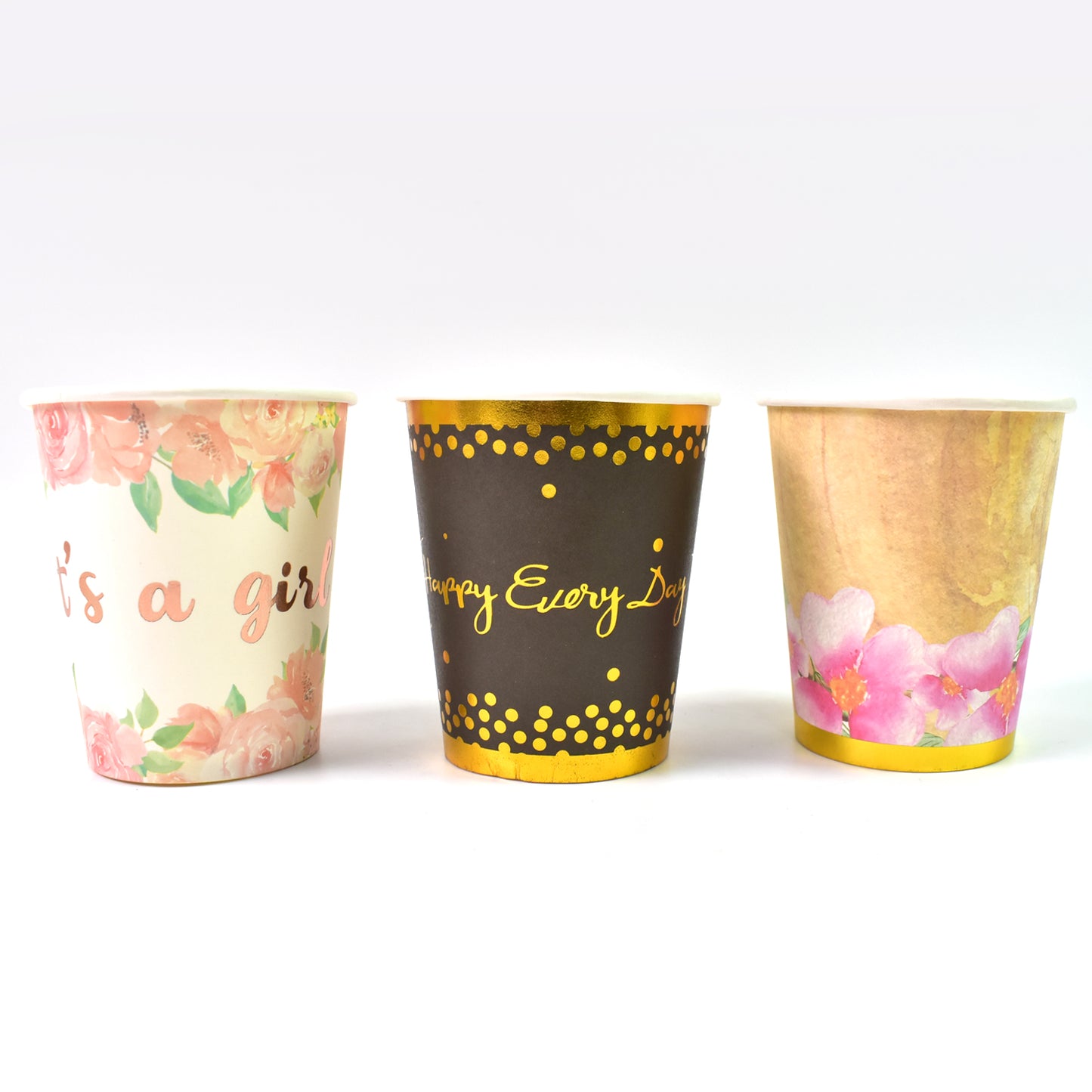 Disposable Paper Cups Disposable Tea Coffee Cups (3 Pcs Set  Mix Color) - Happy Price - Image 5