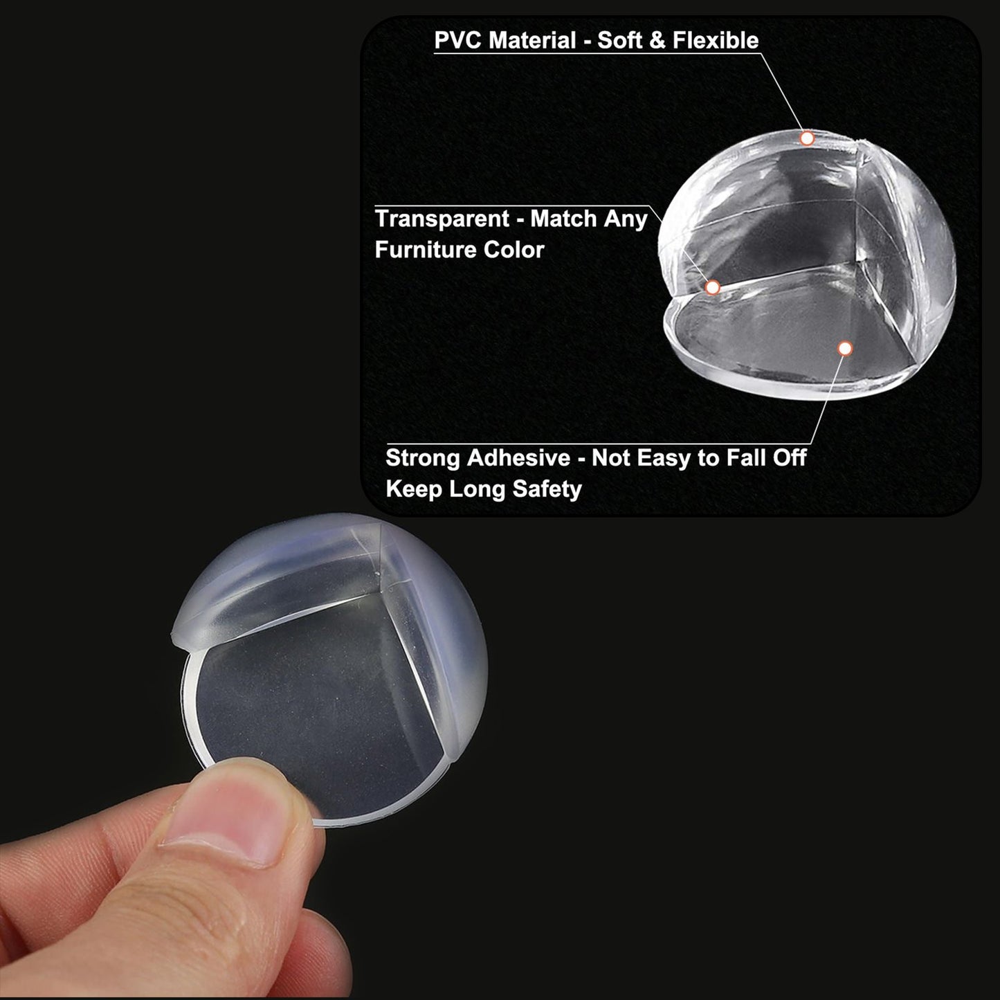 Corner Guards Clear Corner Protectors High Resistant Adhesive (Pack Of 4pc) - Happy Price - Image 3