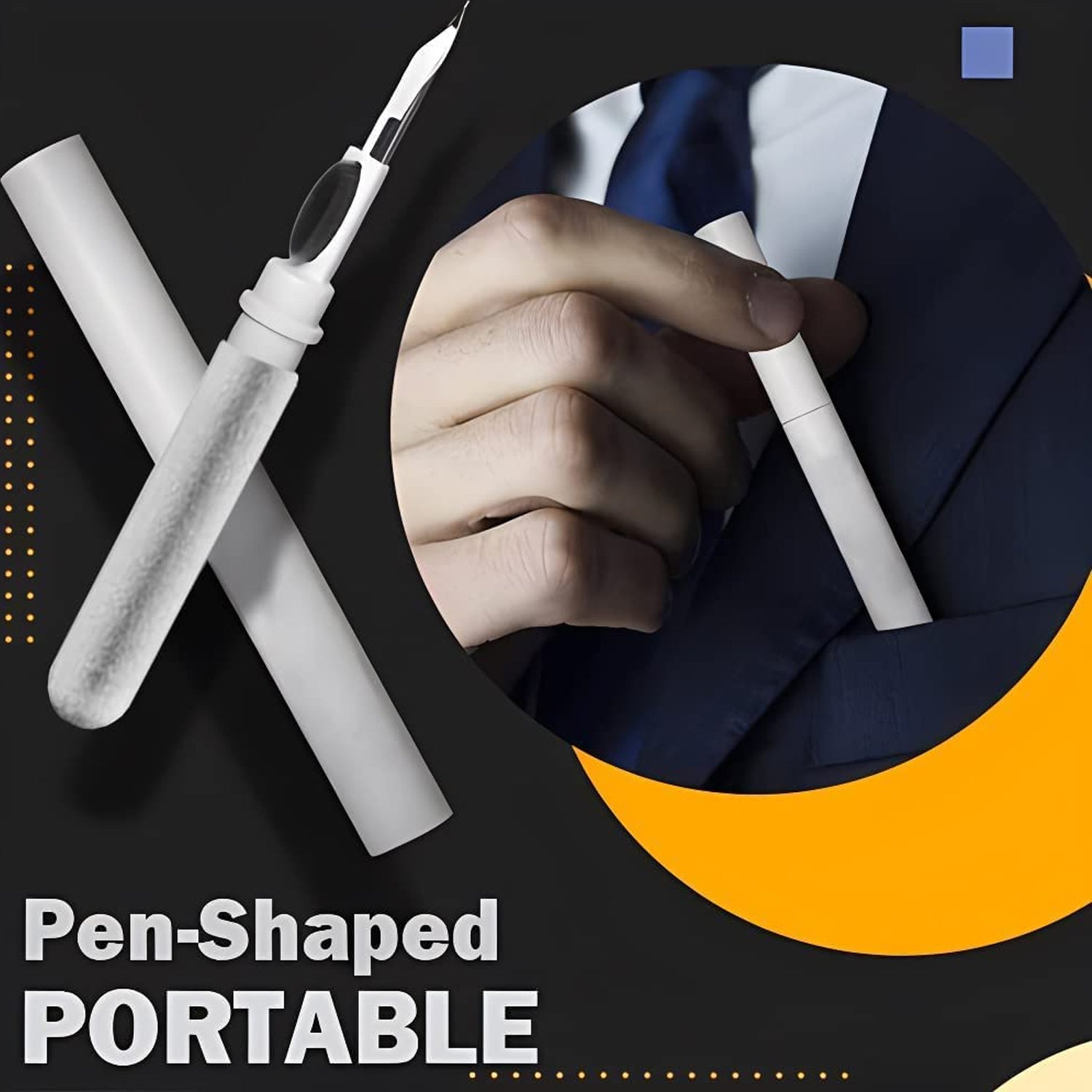 3 In 1 Earbuds Cleaning Pen For Cleaning Of Ear Buds And Ear Phones Easily Without Having Any Damage. - Happy Price - Image 3