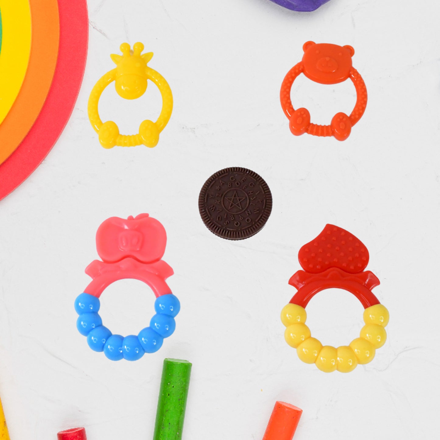 Silicone Baby Teething Toys (1 Pc  Mix Design) - Happy Price - Image 2