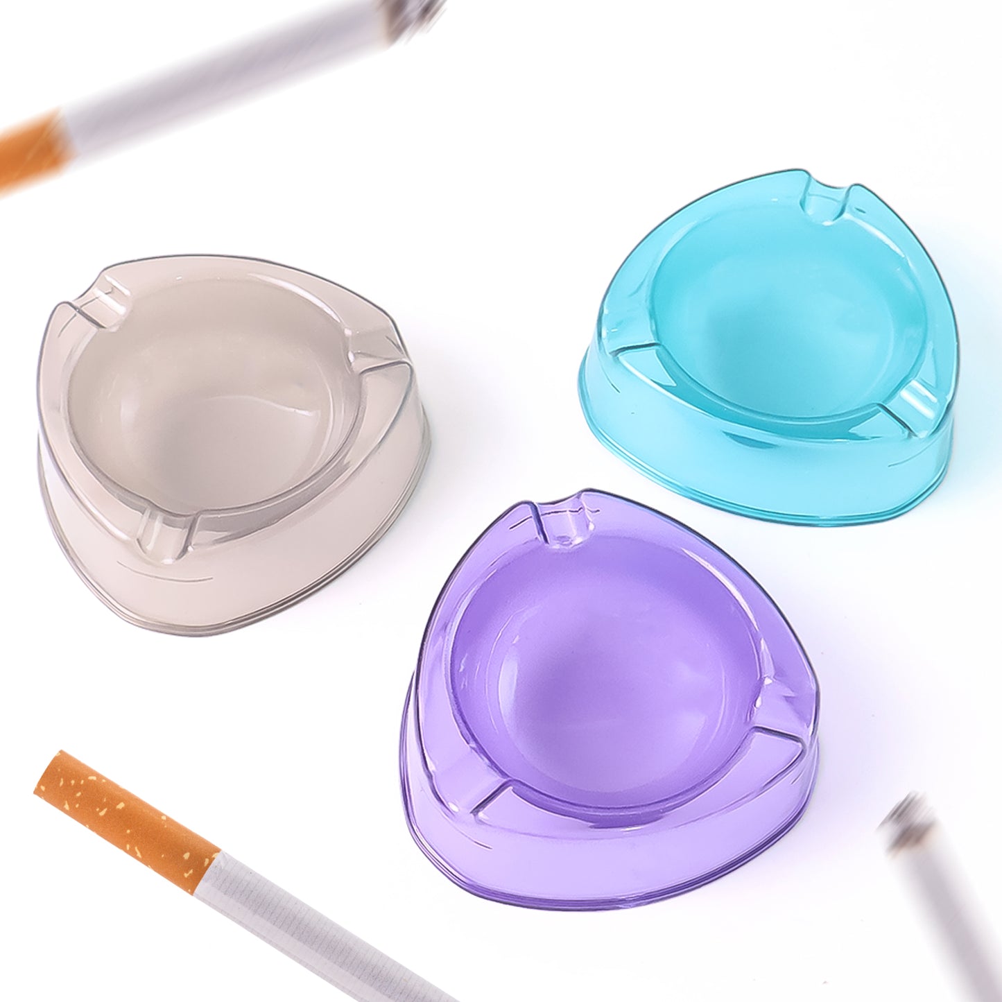 Oblivion Transparent Plastic Ashtray (Mix Color  1 Pc) - Happy Price - Image 3